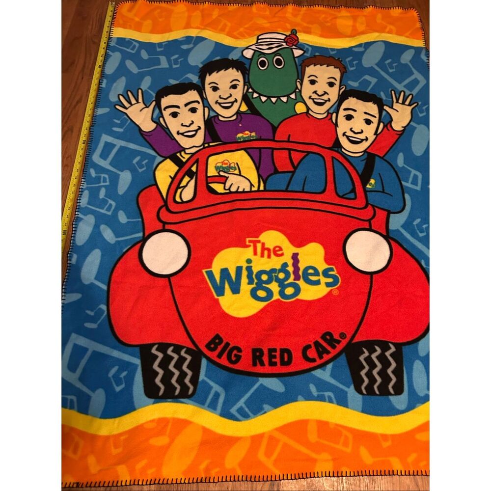 Wiggles in red car blanket 58x45"